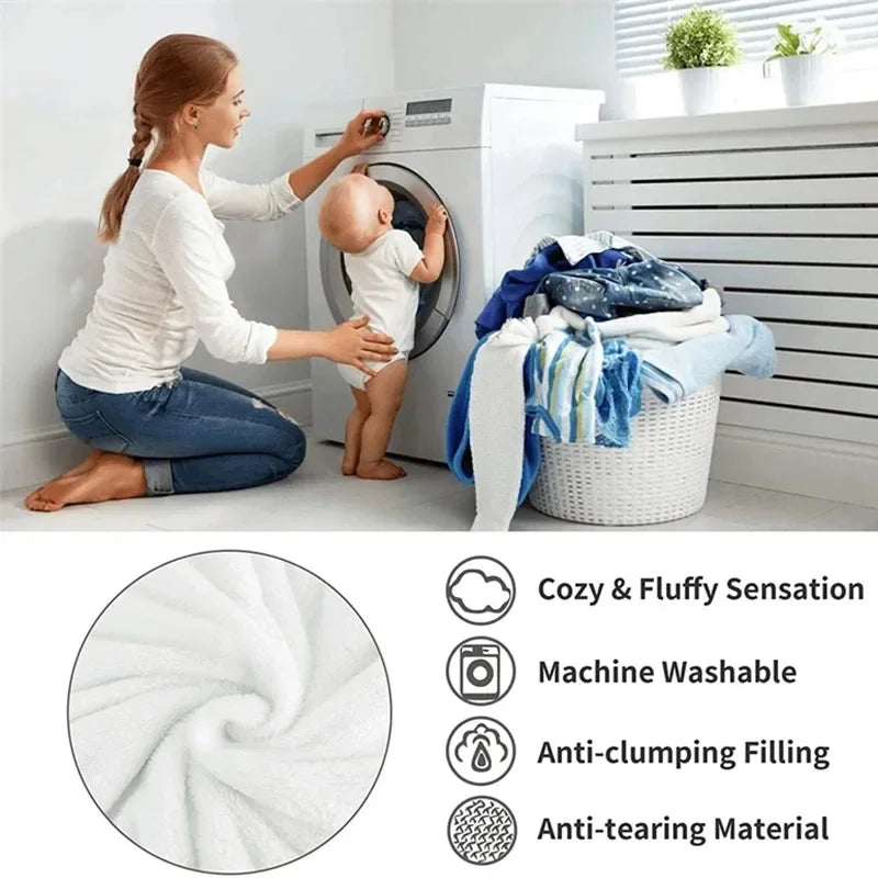 Soft Plush Throw Blanket, 5 Sizes
