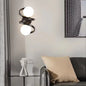 Spiral Band LED Wall Light – Black – 2 Globes