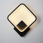 Square Geometric LED Wall Lamp – Black