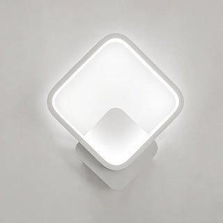 Square Geometric LED Wall Lamp – White