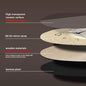 Modern Stone-Effect Wall Clock – size overview