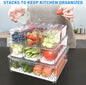 Stackable Fridge Organiser Set of 10