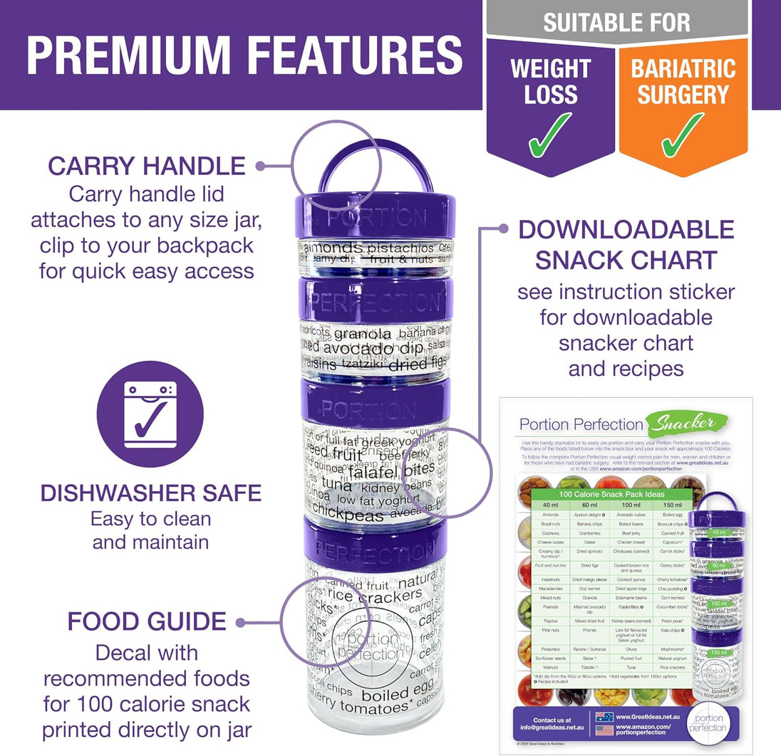 Stackable Snack Portion Containers