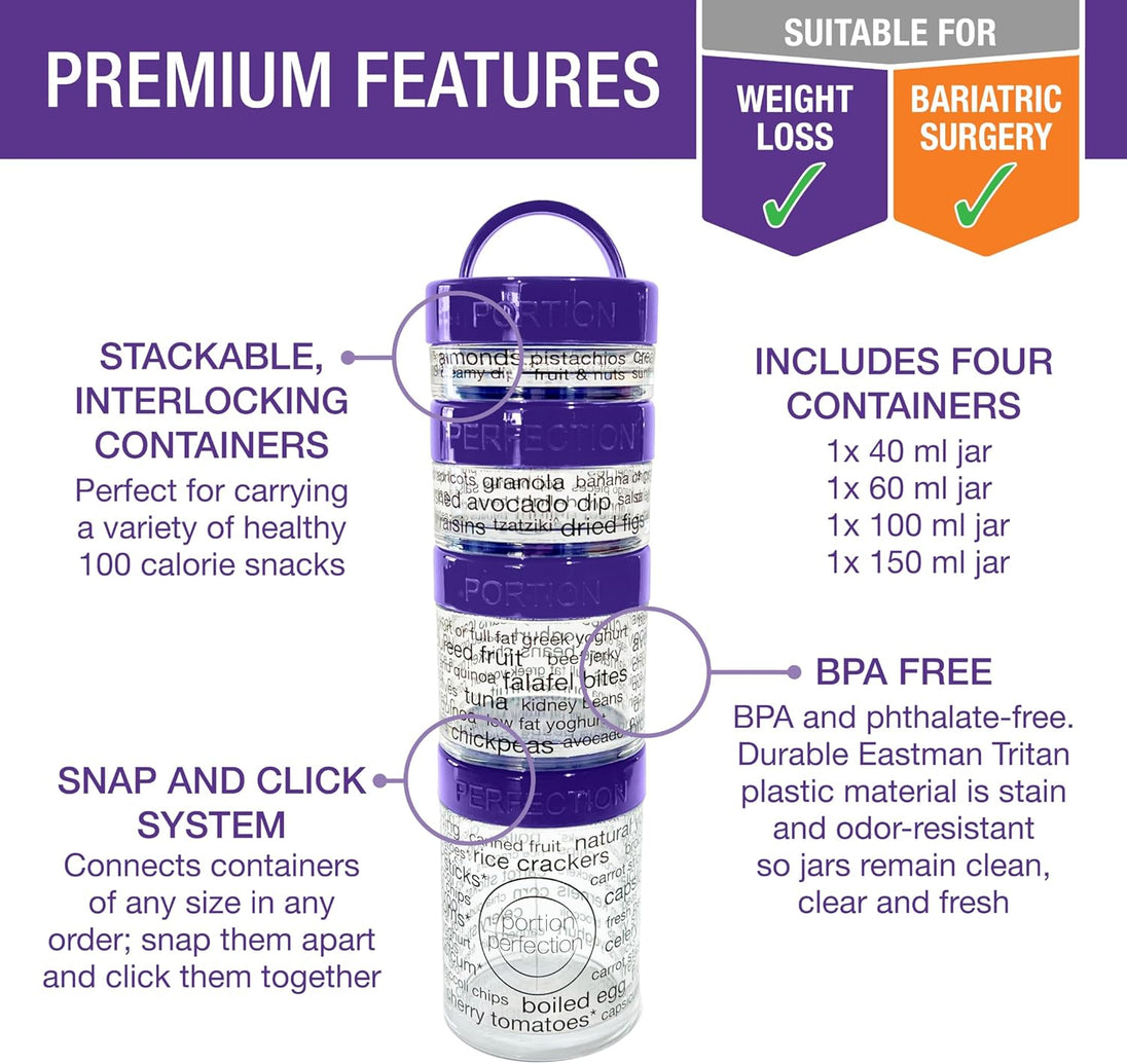 Stackable Snack Portion Containers