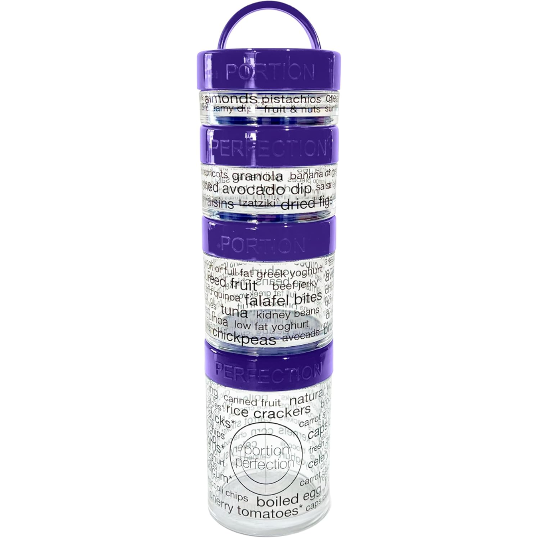 Stackable Snack Portion Containers in Purple