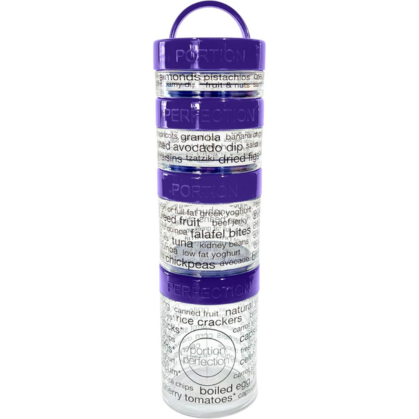 Stackable Snack Portion Containers in Purple