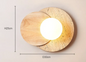 Stone and Wood Globe Wall Lamp