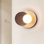 Stone and Wood Globe Wall Lamp – Walnut