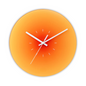 Sunset Gradient Glass Wall Clock – Orange