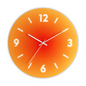 Sunset Gradient Glass Wall Clock – Orange