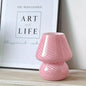 Swirled Glass Mushroom Lamp – close-up