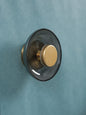 Textured Glass Disc LED Wall Lamp – Smoke Grey