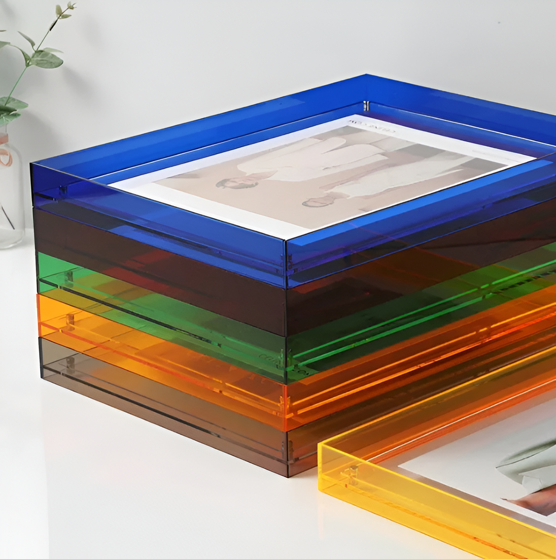 Coloured Acrylic Photo Frame – size overview