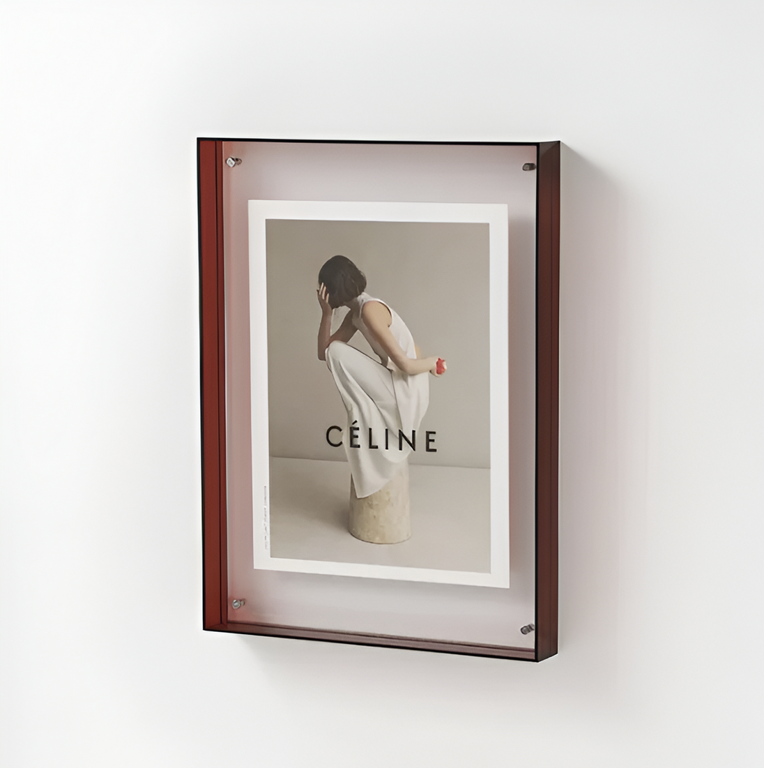 Coloured Acrylic Photo Frame in Brown