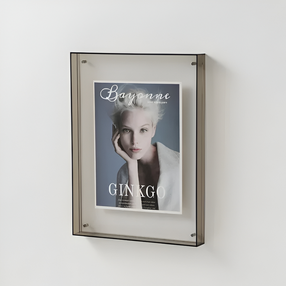 Coloured Acrylic Photo Frame in Grey