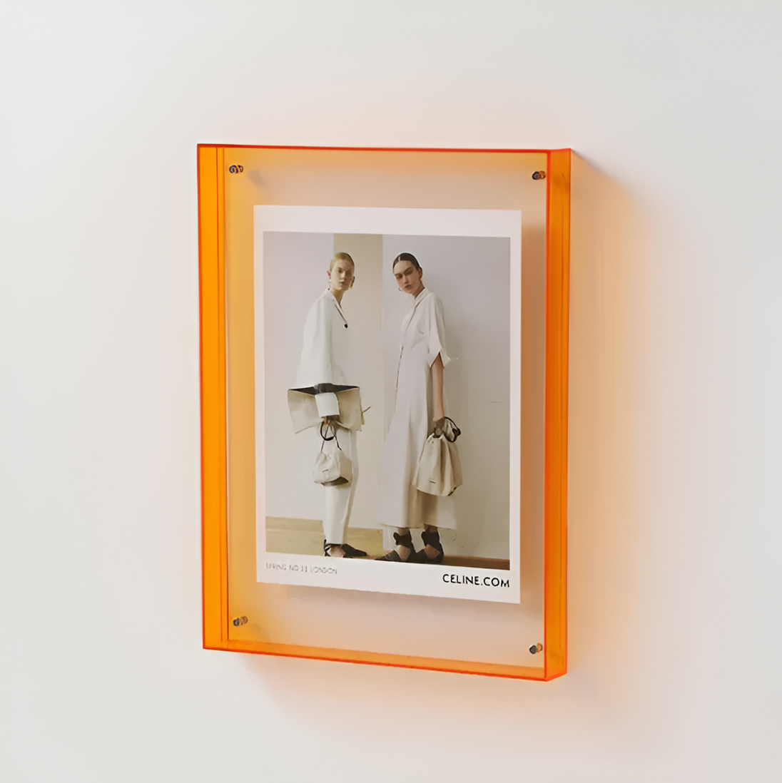 Coloured Acrylic Photo Frame in Orange