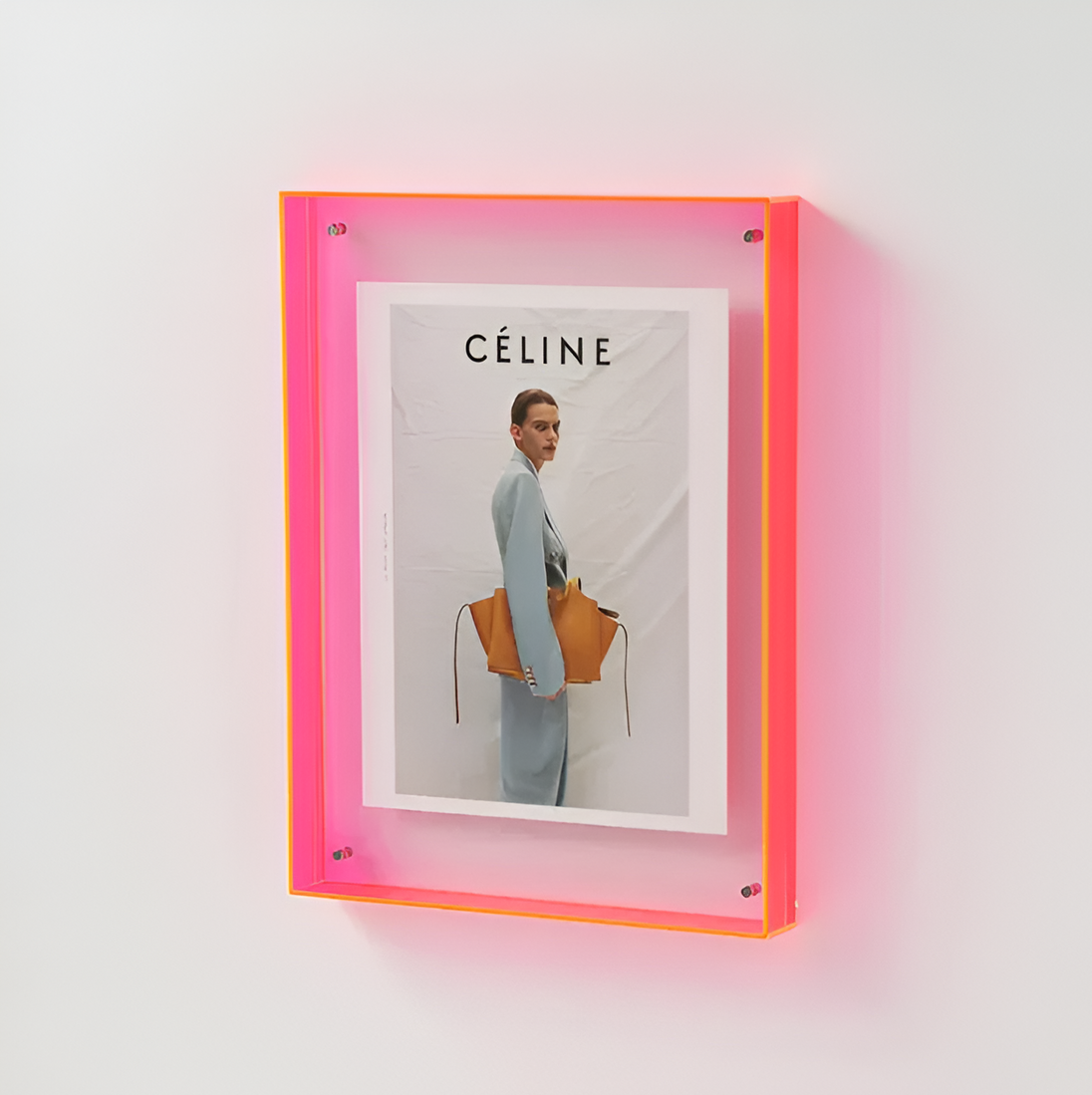 Coloured Acrylic Photo Frame in Pink