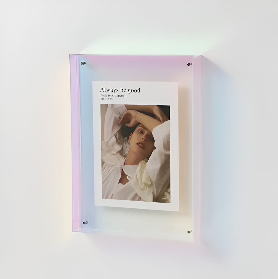 Coloured Acrylic Photo Frame in Rainbow
