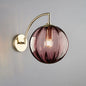 Tinted Glass Globe Wall Lamp