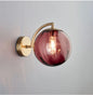 Tinted Glass Globe Wall Lamp – Red