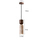Travertine and Wood Mini Pendant Light – Walnut