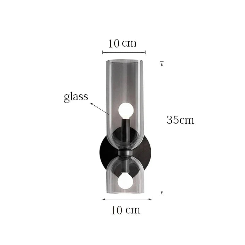 Tubular Glass Wall Lamp – detail view