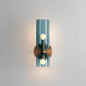 Tubular Glass Wall Lamp in Blue