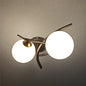 Twin Opal Globe Wall Light