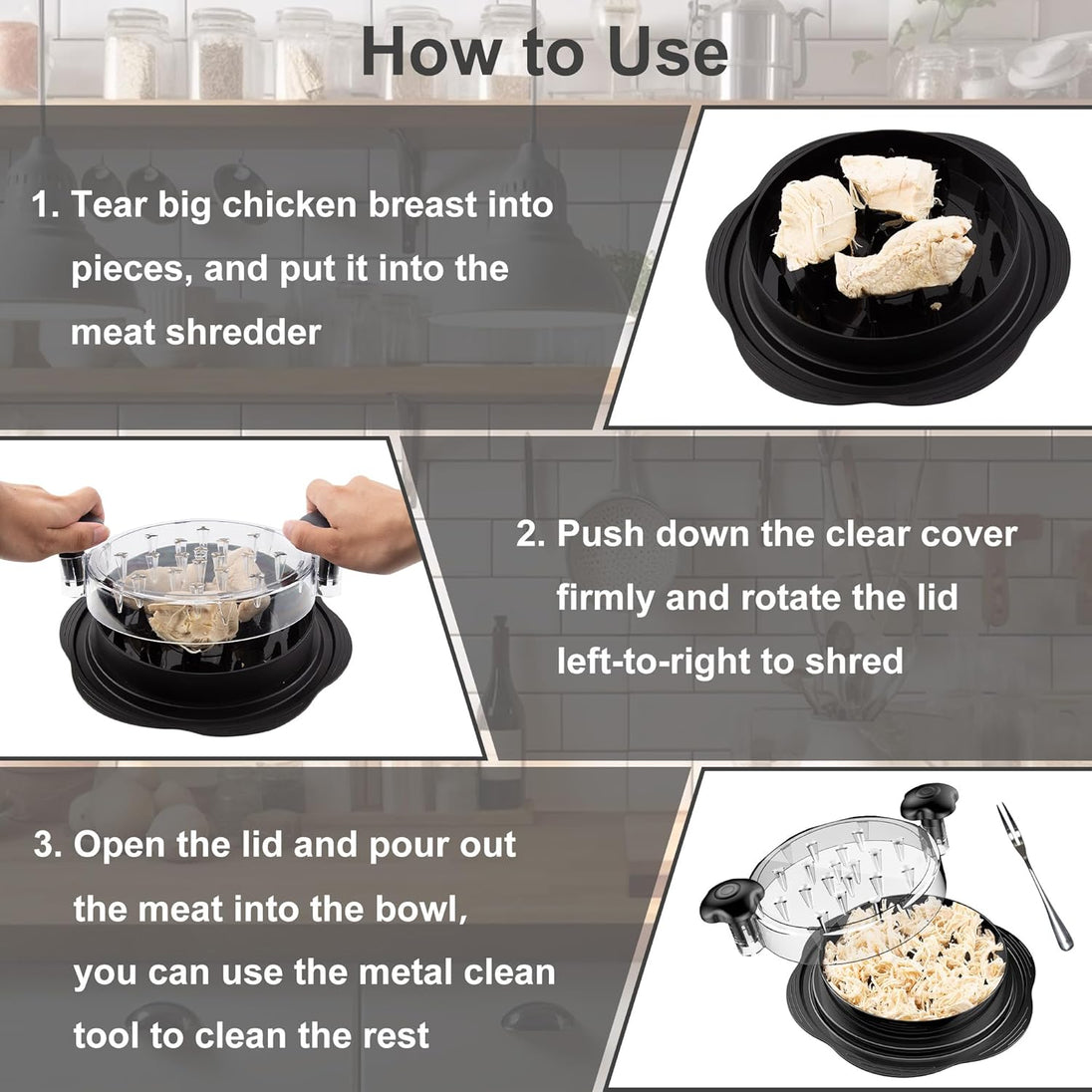 Twist Meat Shredder Tool