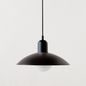 Two-Tone Bauhaus Dome Pendant Light – Black & Black