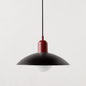 Two-Tone Bauhaus Dome Pendant Light – Black & Red
