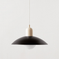 Two-Tone Bauhaus Dome Pendant Light – Black & White