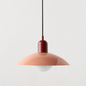 Two-Tone Bauhaus Dome Pendant Light – Pink & Red