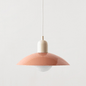 Two-Tone Bauhaus Dome Pendant Light – Pink & White