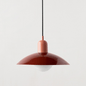 Two-Tone Bauhaus Dome Pendant Light – Red & Pink