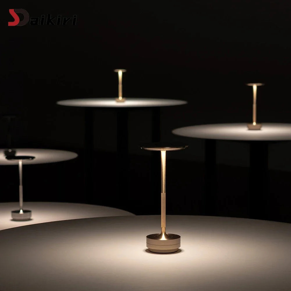Rechargeable Aluminium Table Lamp – close-up