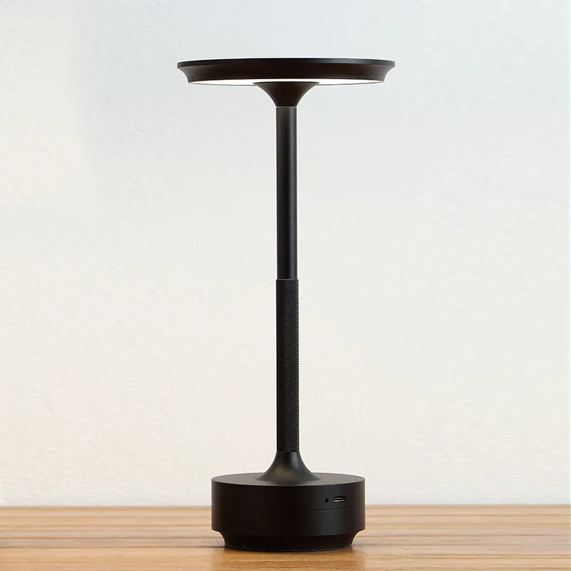 Rechargeable Aluminium Table Lamp in Black