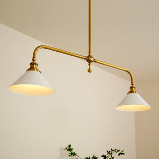 Vintage Pendant Light with Dual Cone Shades
