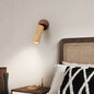 Travertine and Wood Wall Lamp