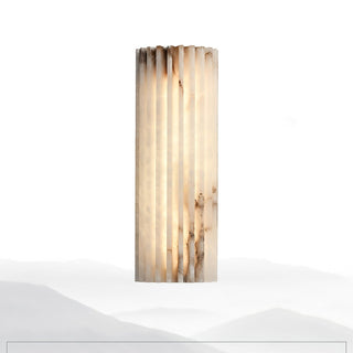 Wall Lamp with Rectangular Ribbed Alabaster Shade