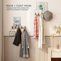 Wall-Mounted Coat Rack with Sliding Hooks – close-up
