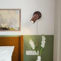 Walnut and Brass Wall Spotlight