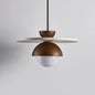 Walnut and Stone Pendant Light