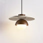 Walnut and Stone Pendant Light