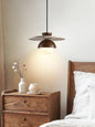 Walnut and Stone Pendant Light