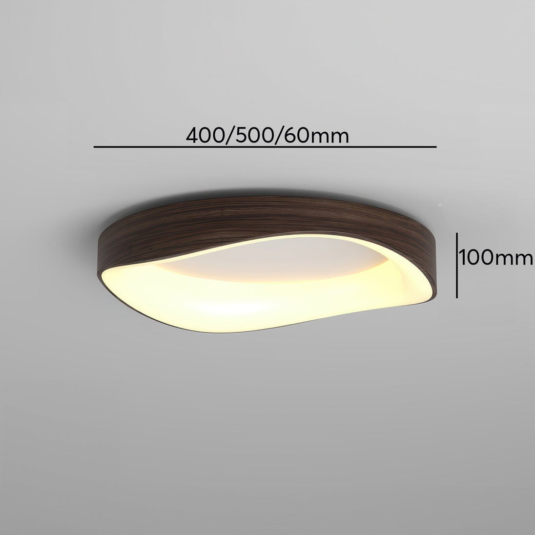 Wood Grain LED Flush Ceiling Light