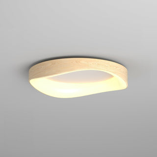 Wood Grain LED Flush Ceiling Light – Natural Wood