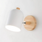 Wooden Base Wall Lamp – White